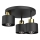 Plafondlamp PARKLA 3xE27/15W/230V zwart/goud