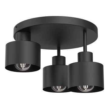Plafondlamp PARKLA 3xE27/15W/230V zwart