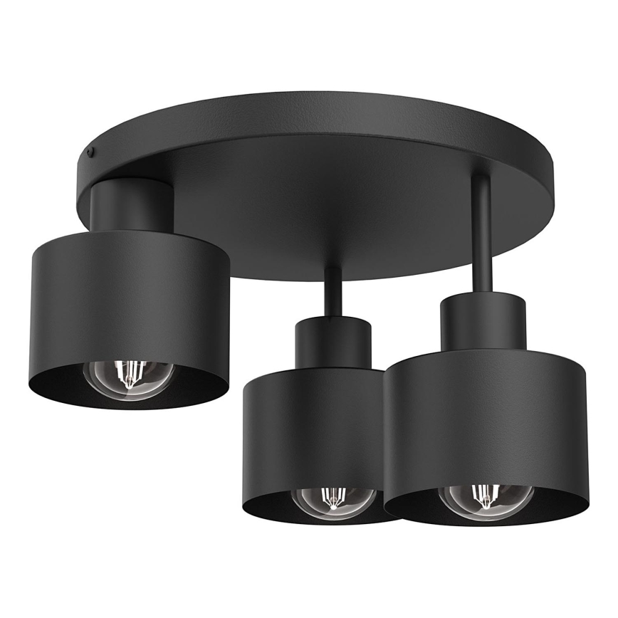 Plafondlamp PARKLA 3xE27/15W/230V zwart