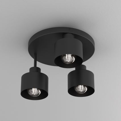 Plafondlamp PARKLA 3xE27/15W/230V zwart