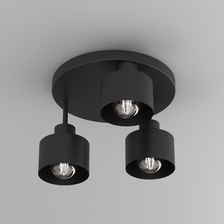 Plafondlamp PARKLA 3xE27/15W/230V zwart