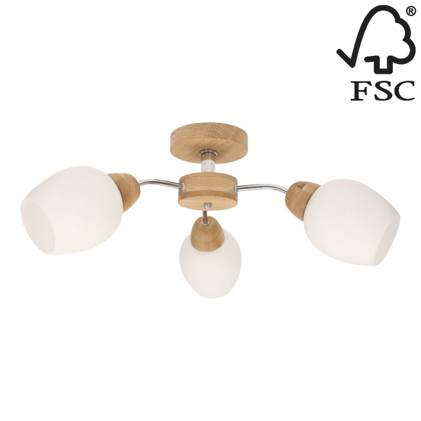 Plafondlamp PARMA 3xE27/40W/230V - FSC gecertificeerd