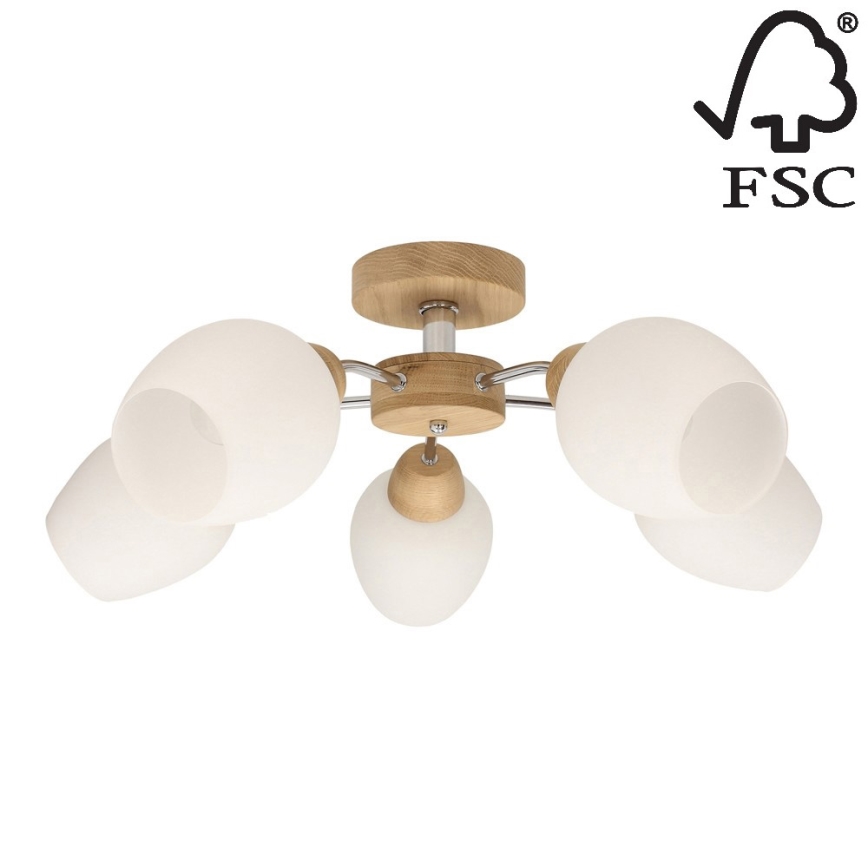 Plafondlamp PARMA 5xE27/40W/230V - FSC gecertificeerd