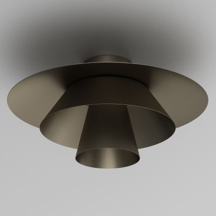 Plafondlamp PLATO 1xE27/15W/230V Ø 32 cm antraciet