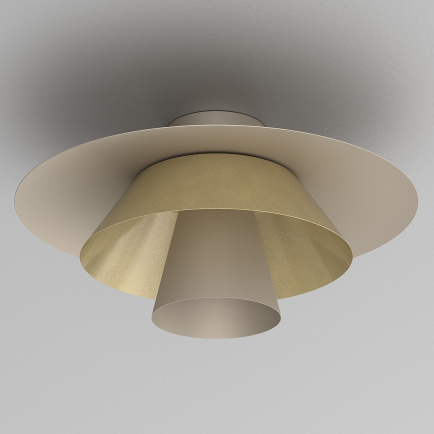Plafondlamp PLATO 1xE27/15W/230V Ø 32 cm beige/goud