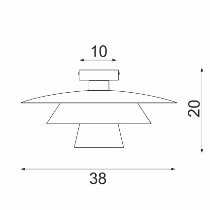 Plafondlamp PLATO 1xE27/15W/230V Ø 32 cm beige