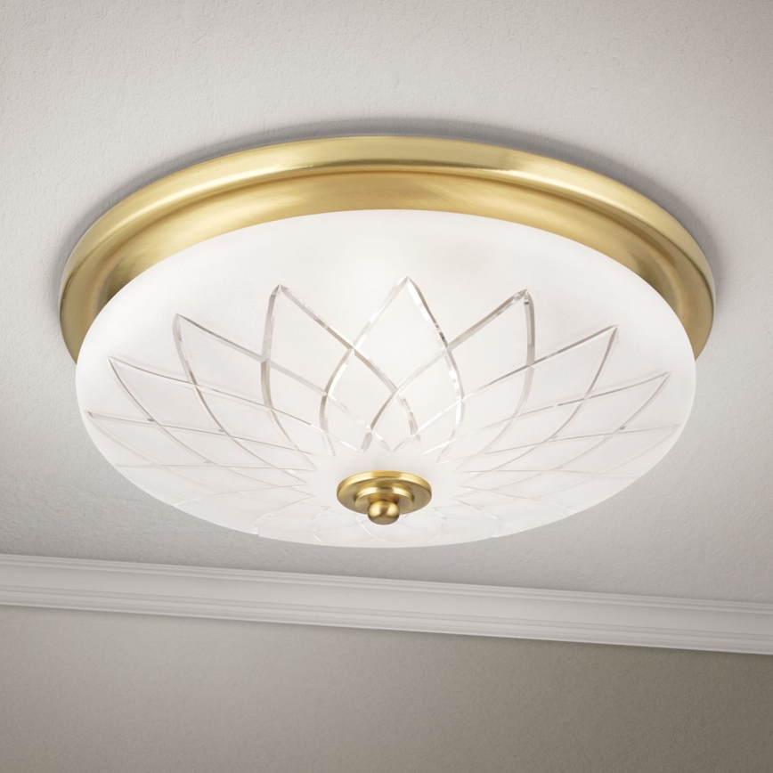Plafondlamp PORTO 2xE27/40W/230V diameter 37 cm goud