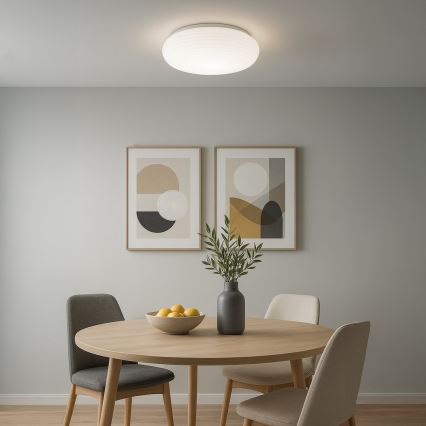 Plafondlamp PULSO 3xE27/15W/230V Ø 42 cm wit