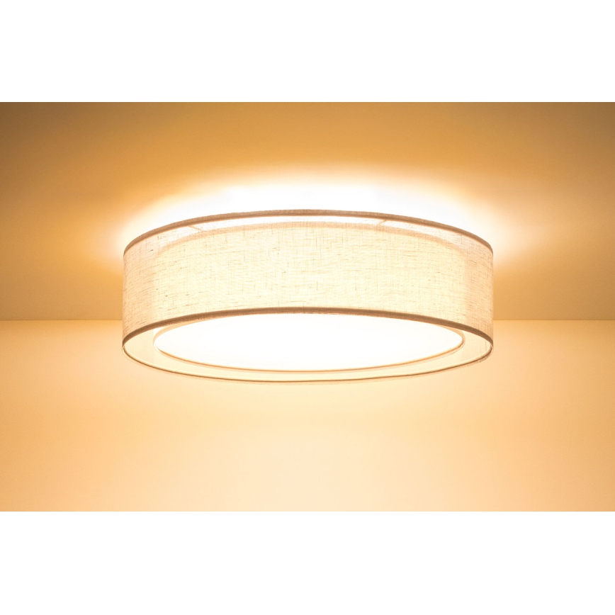Plafondlamp PURO 2xE27/40W/230V Ø 50 cm beige