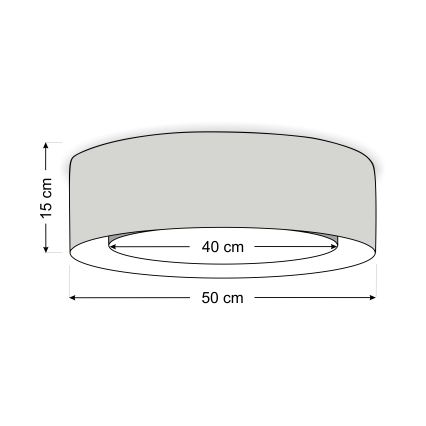 Plafondlamp PURO 2xE27/40W/230V Ø 50 cm beige