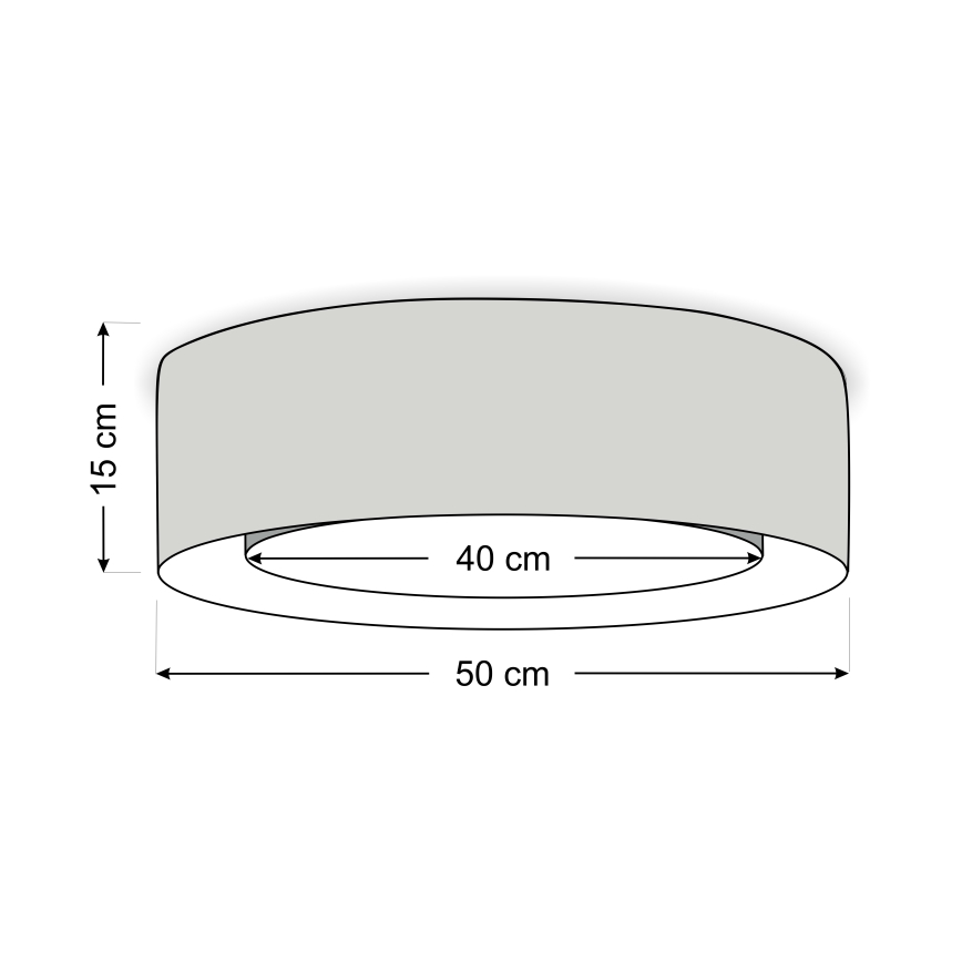 Plafondlamp PURO 2xE27/40W/230V Ø 50 cm beige