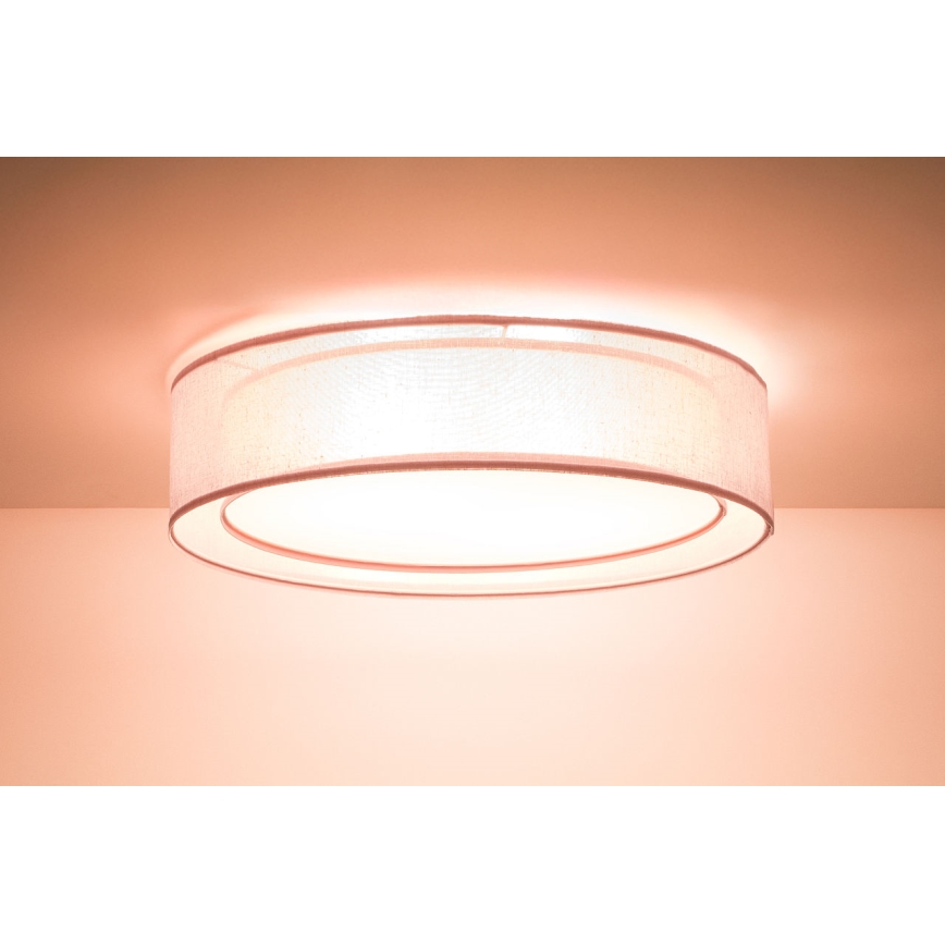 Plafondlamp PURO 2xE27/40W/230V Ø 50 cm roze