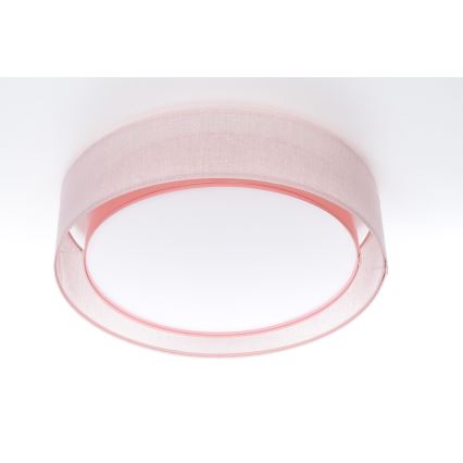 Plafondlamp PURO 2xE27/40W/230V Ø 50 cm roze