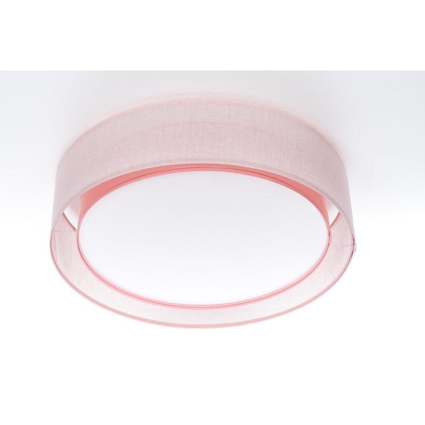 Plafondlamp PURO 2xE27/40W/230V Ø 50 cm roze