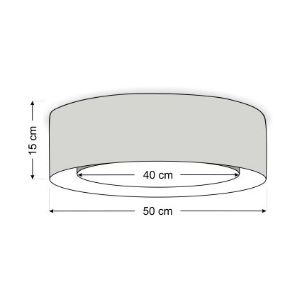 Plafondlamp PURO 2xE27/40W/230V Ø 50 cm roze