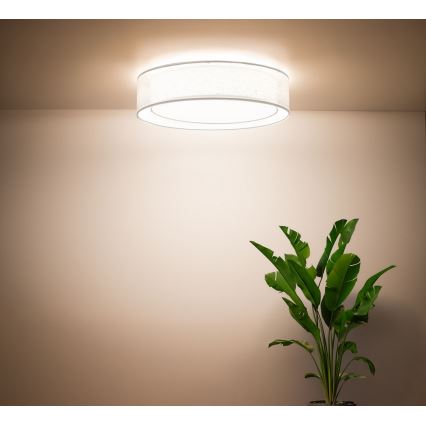 Plafondlamp PURO 2xE27/40W/230V Ø 50 cm wit