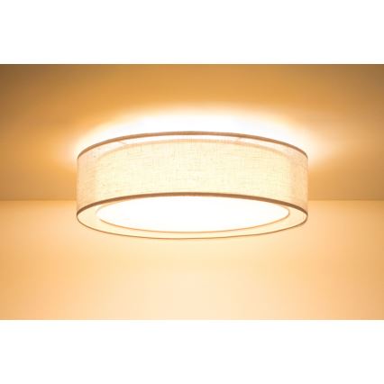 Plafondlamp PURO 2xE27/40W/230V Ø 60 cm beige