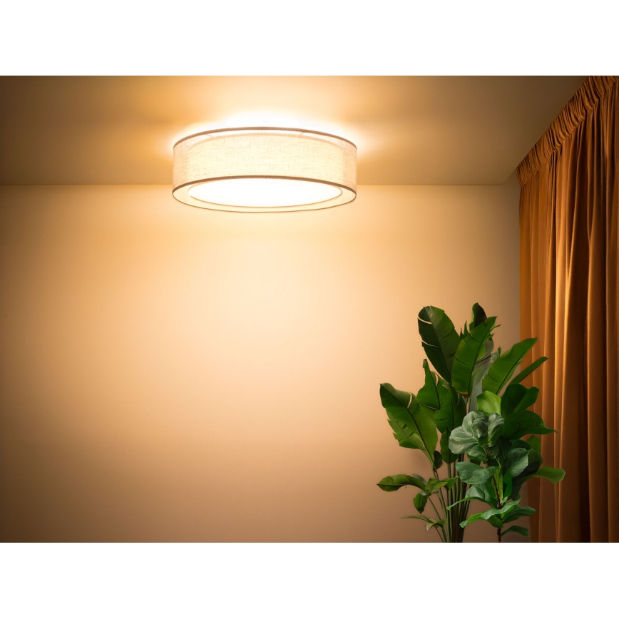 Plafondlamp PURO 2xE27/40W/230V Ø 60 cm beige