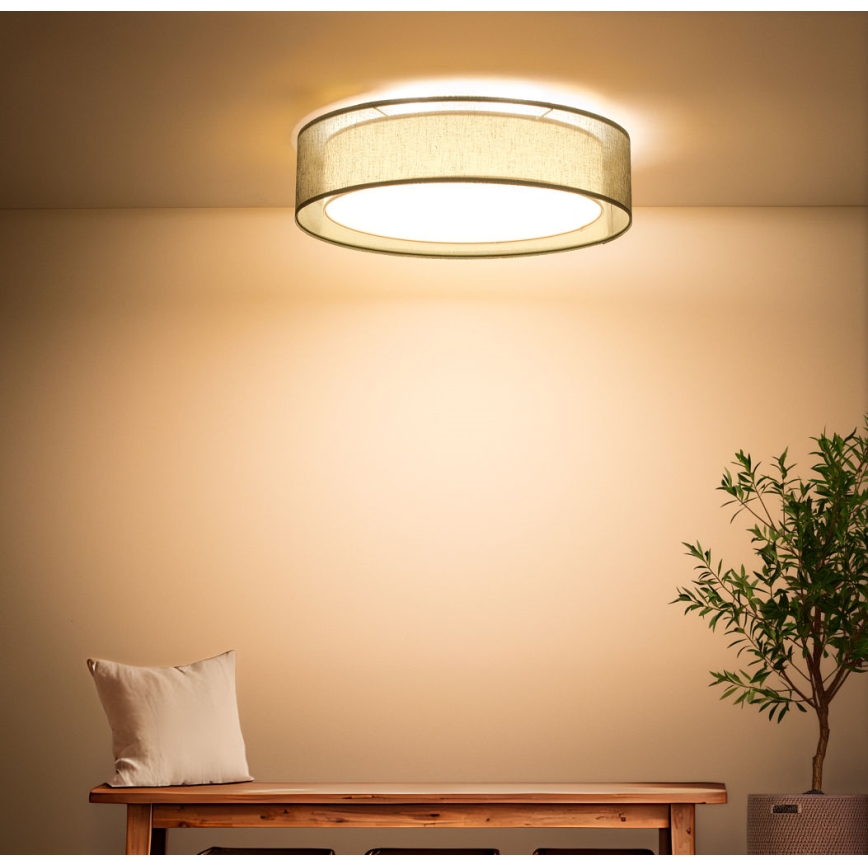 Plafondlamp PURO 2xE27/40W/230V Ø 60 cm groen