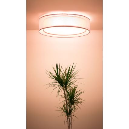 Plafondlamp PURO 2xE27/40W/230V Ø 60 cm roze