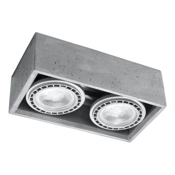 Plafondlamp QUATRO AR111 2xGU10/40W/230V beton