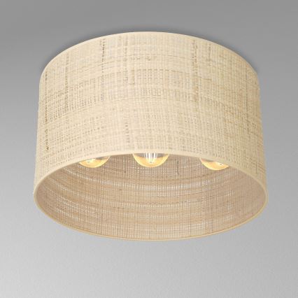 Plafondlamp RATTAN 3xE27/60W/230V rotan