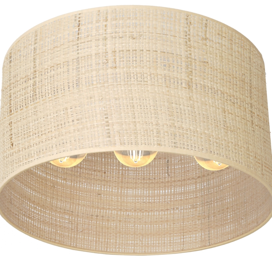 Plafondlamp RATTAN 3xE27/60W/230V rotan