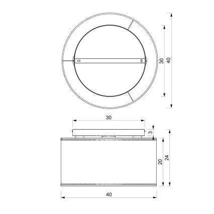 Plafondlamp RATTAN 3xE27/60W/230V rotan