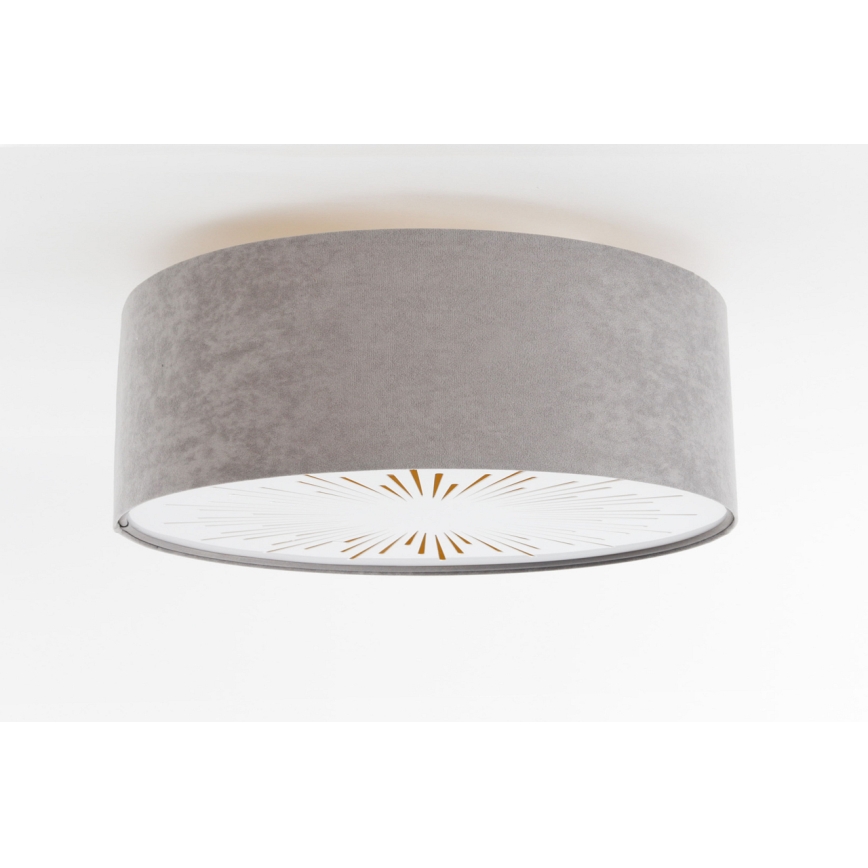 Plafondlamp RAYS 2xE27/60W/230V diameter 40 cm grijs