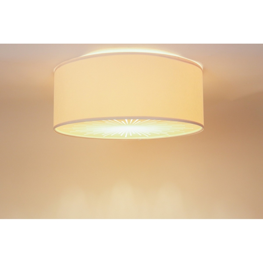 Plafondlamp RAYS 2xE27/60W/230V diameter 60 cm beige