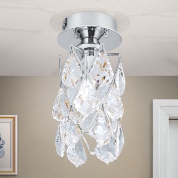 Plafondlamp RITA 1xG9/40W/230V Ø 9 cm glanzend chroom