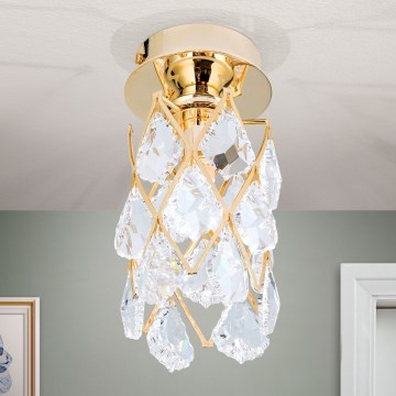 Plafondlamp RITA 1xG9/40W/230V, Ø 9 cm, goudkleurig