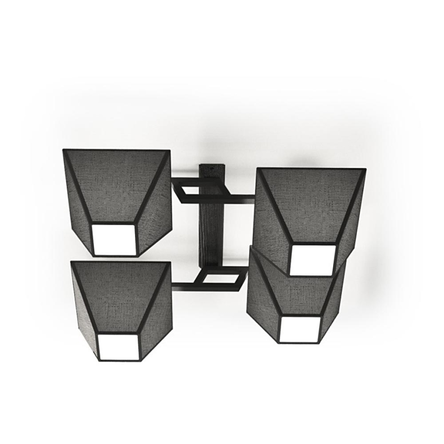 Plafondlamp ROOF 4xE27/40W/230V zwart