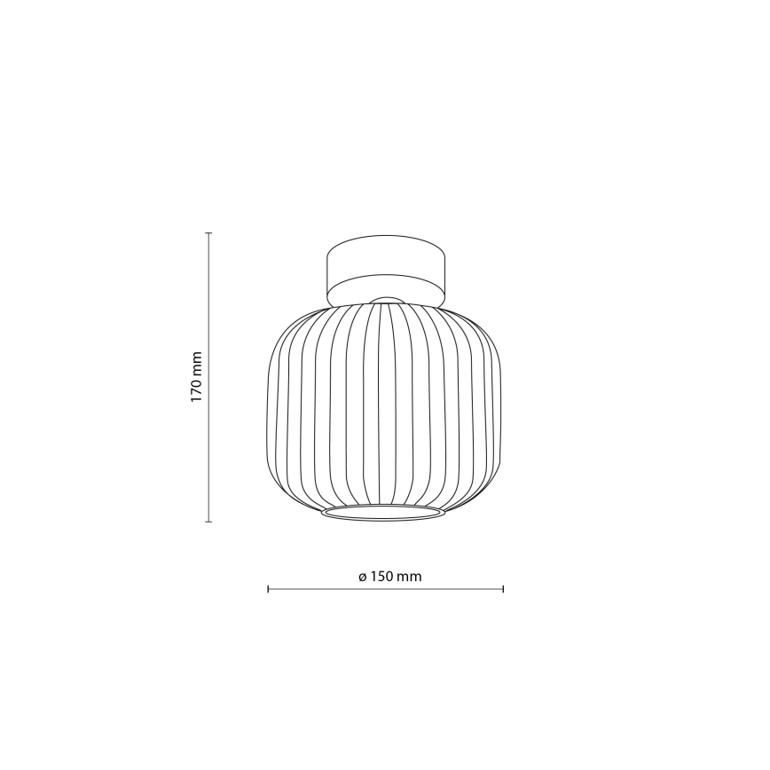 Plafondlamp SALVIA 1xE14/10W/230V Ø 15 cm bruin/rookbruin