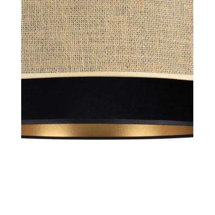 Plafondlamp SARTA 1x E27/60W/230V Ø 45 cm zwart/jute