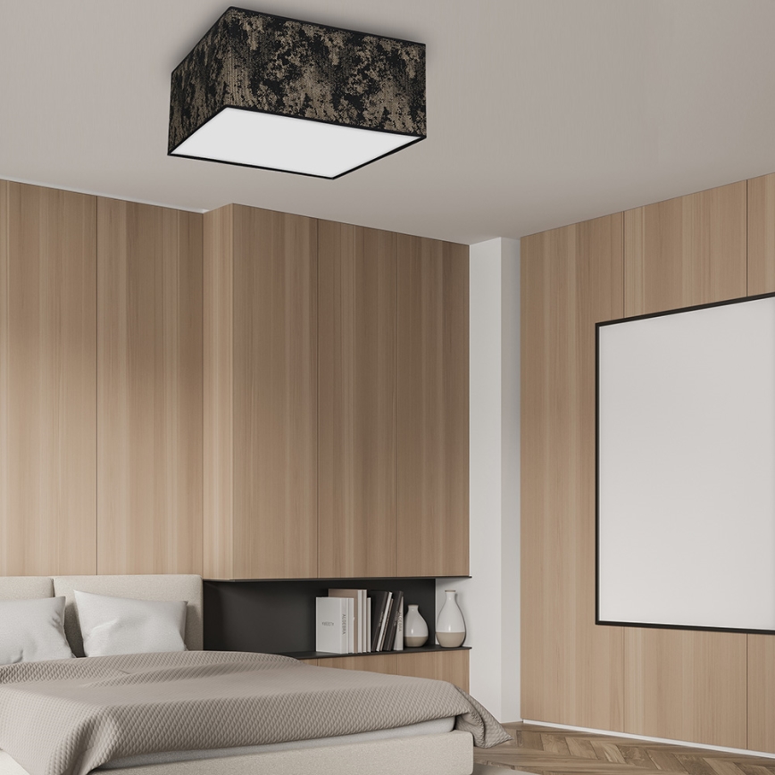 Plafondlamp SATINO 2xE27/60W/230V zwart/goud