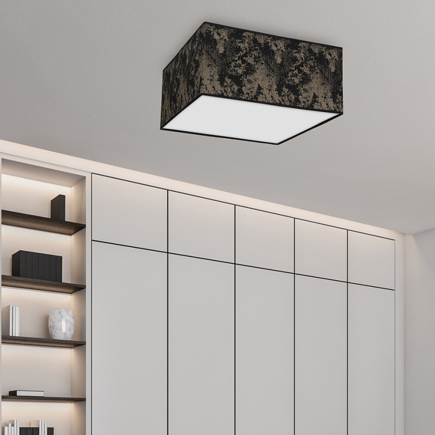 Plafondlamp SATINO 2xE27/60W/230V zwart/goud