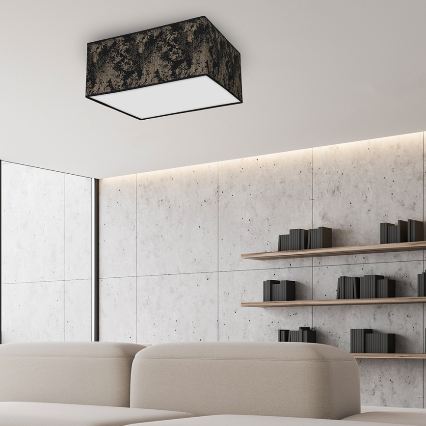 Plafondlamp SATINO 2xE27/60W/230V zwart/goud