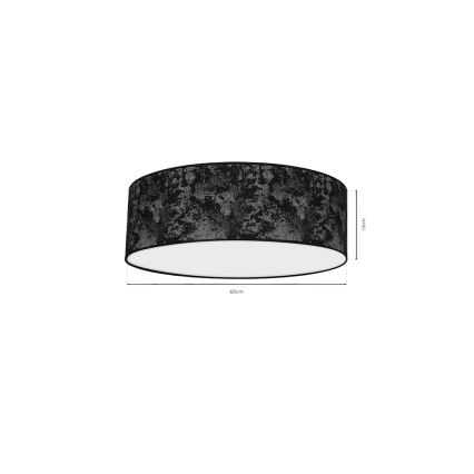 Plafondlamp SATINO 3xE27/60W/230V zwart/grijs