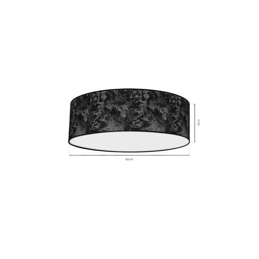 Plafondlamp SATINO 3xE27/60W/230V zwart/grijs