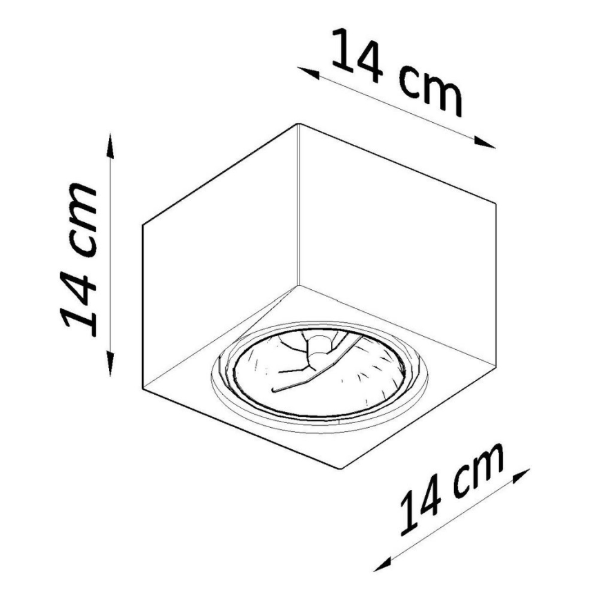 Plafondlamp SEIDA 1xGU10 / 40W / 230V