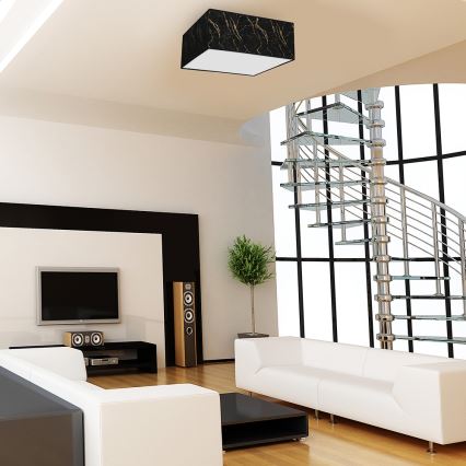 Plafondlamp SENSO 2xE27/60W/230V zwart
