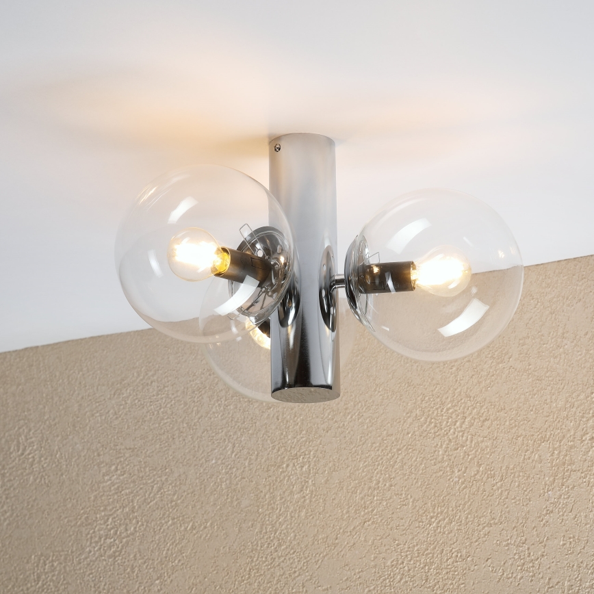 Plafondlamp SFERIO 3xE14/5W/230V glanzend chroom/helder