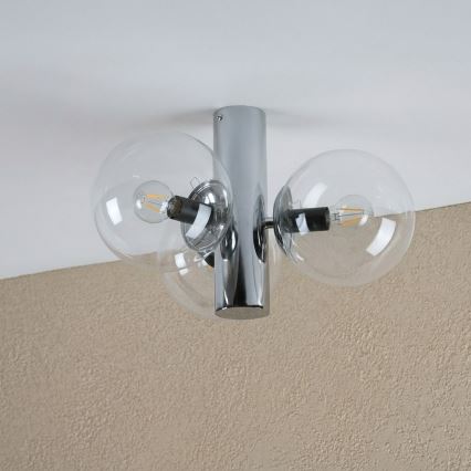 Plafondlamp SFERIO 3xE14/5W/230V glanzend chroom/helder