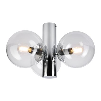 Plafondlamp SFERIO 3xE14/5W/230V glanzend chroom/helder