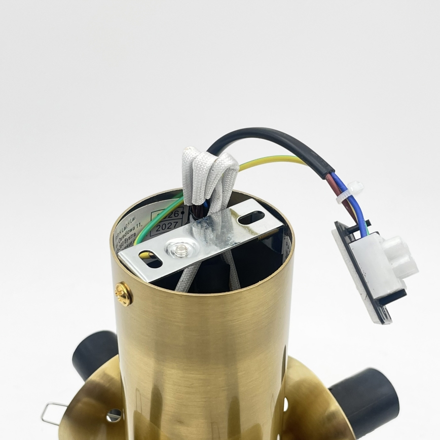 Plafondlamp SFERIO 3xE14/5W/230V messing/rookbeige