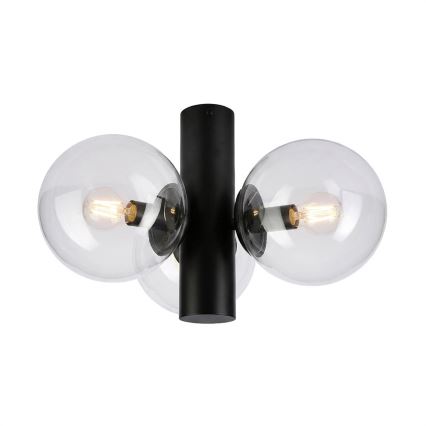 Plafondlamp SFERIO 3xE14/5W/230V zwart/helder