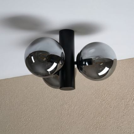 Plafondlamp SFERIO 3xE14/5W/230V zwart/rookzwart