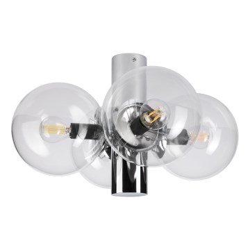 Plafondlamp SFERIO 4xE14/5W/230V glanzend chroom/helder