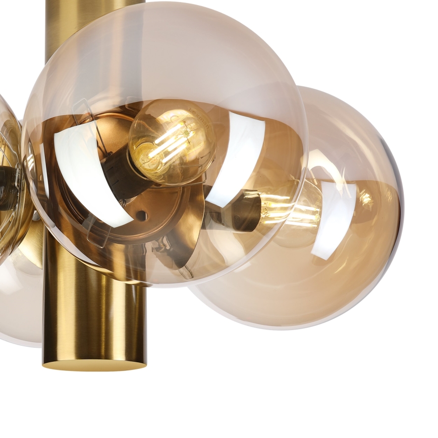 Plafondlamp SFERIO 4xE14/5W/230V messing/rookbeige